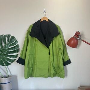 Myra Pac Now Green and Black Reversible Jacket
